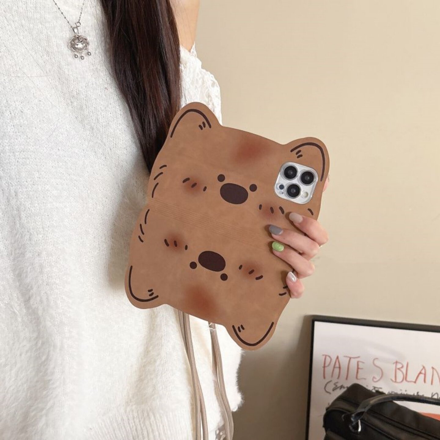 棕色腮红狗狗翻盖皮套适用三星S25Ultra手机壳GALAXYS