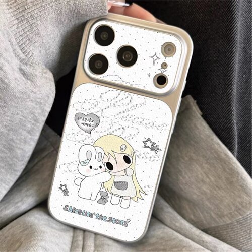 野有上秋黄发女孩适用苹果17/16promax手机壳iPhone15亚克力14pm全包FindX9/X8小米17防摔13华为pura90/80pro