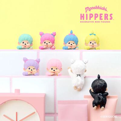 蒙趣趣Monchichi萌奇奇二代彩色马卡龙眨眼Hippers趴趴天使