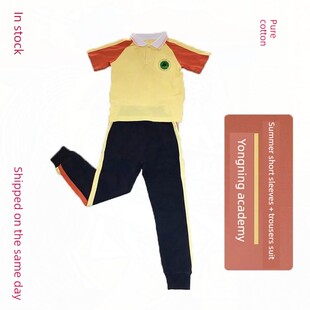 广州市增城区永宁学术区小学新校服夏季新短袖短裤纯棉校服.