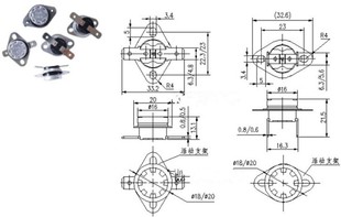 KSD301热保护器温控开关45度50度 60度95度125度250V10A常闭10只