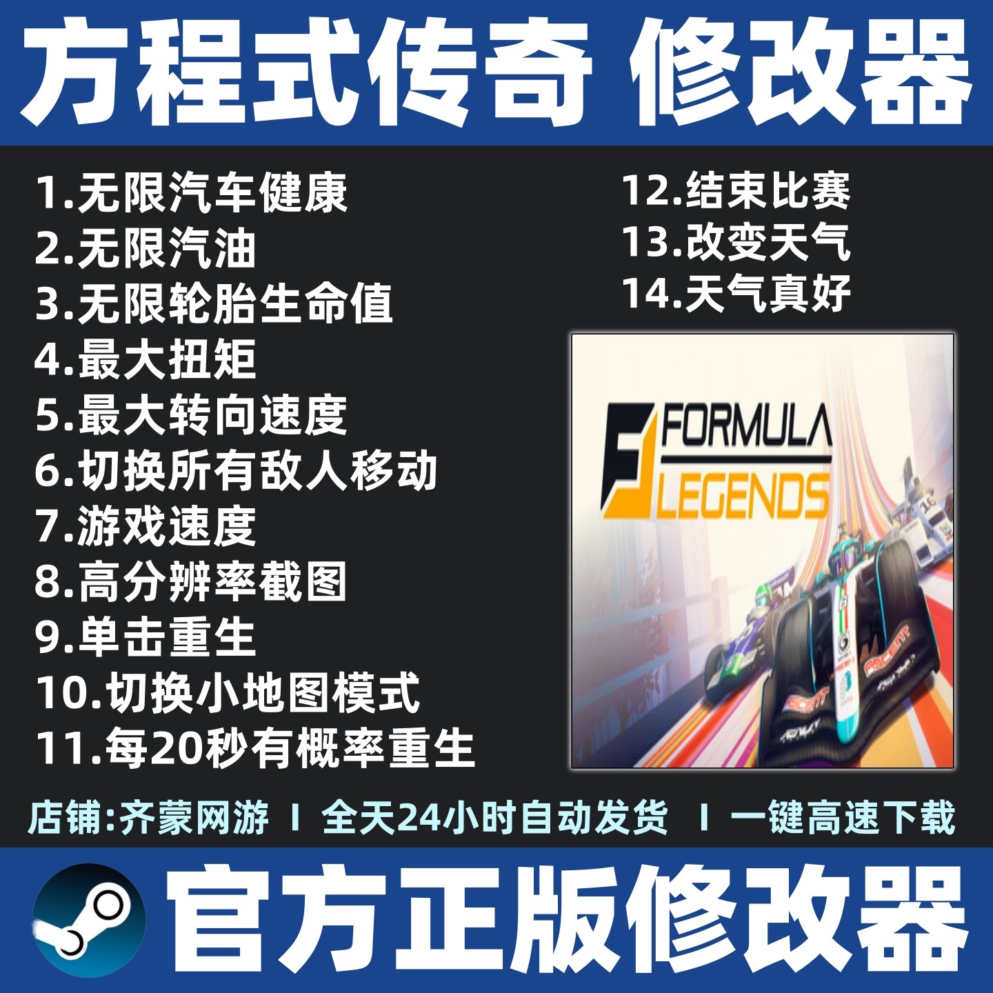 方程式传奇修改器辅助魔法 Steam游戏工具 Formula Legends修改器