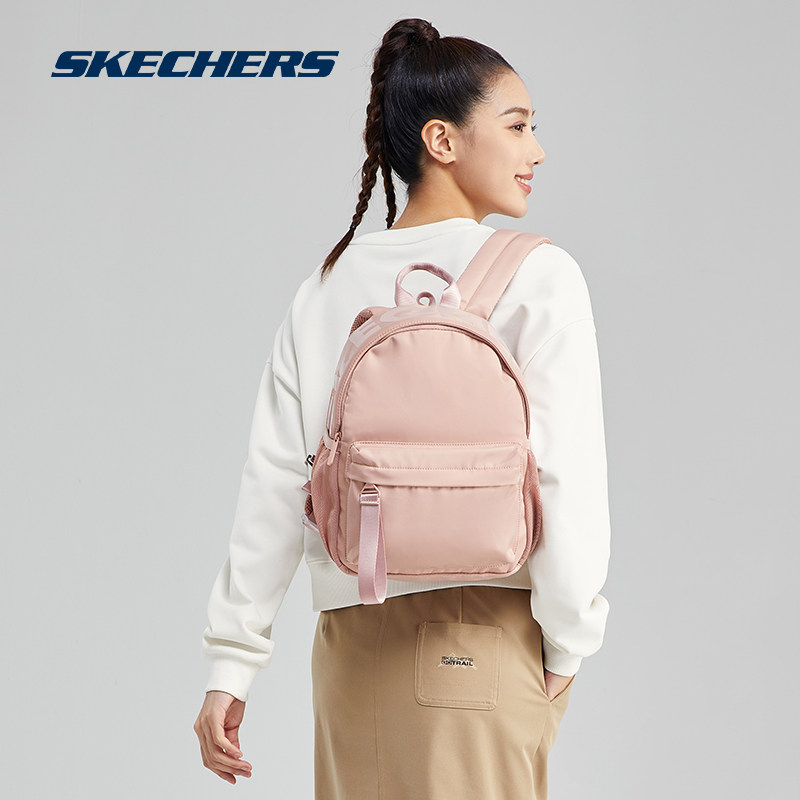Skechers斯凯奇双肩包官网正品轻便小型背包书包休闲旅行包女包