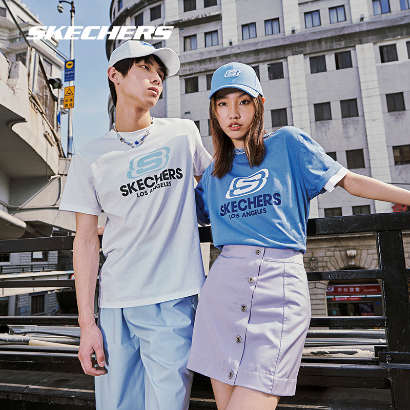 Skechers夏季情侣短袖t恤打底衫