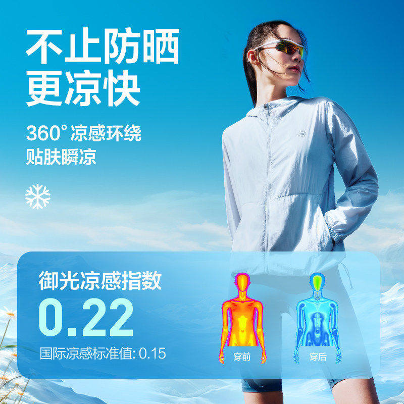 斯凯奇速干凉感御光防晒外套