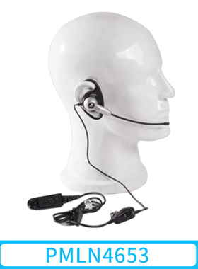 原始摩托罗拉PMLN4653带旋转麦克风的d型耳挂对讲机耳机