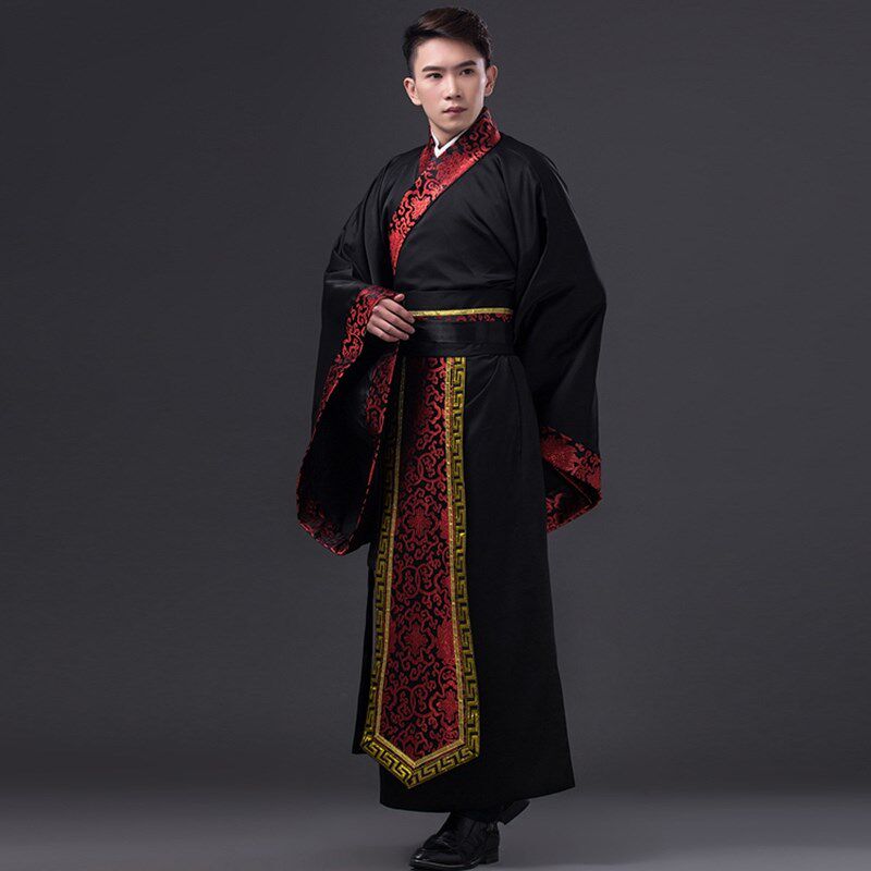 速发古装服装男唐朝汉服直裾深衣 舞台演出服 影视拍照 学院毕业