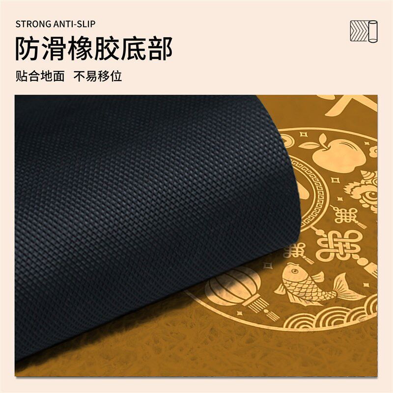 速发葫芦地垫入户门东户朝西土黄色室外门口2026新款门垫丝圈耐脏