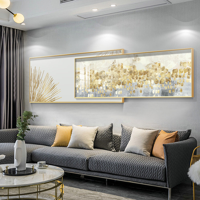 轻奢风客厅装饰画高级感沙发背景墙挂画简约现代新款大气抽象壁画
