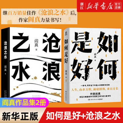 如何是好+沧浪之水共2册 阎真全新力作 阎真新书作品集 现当代文学小说畅销书籍正版 中国文学励志成功学书籍