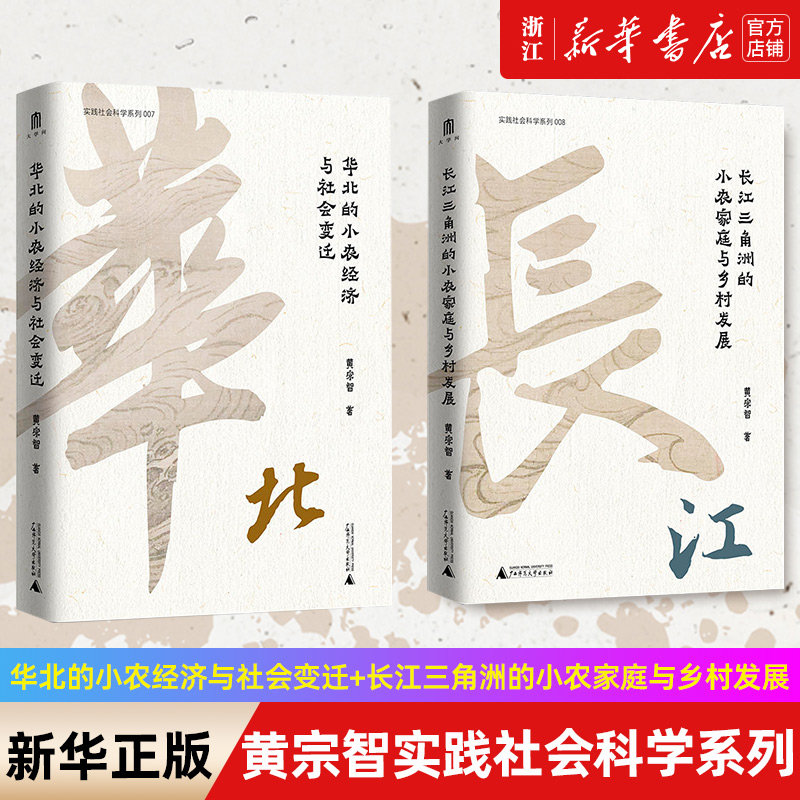 【套装2册】黄宗智实践社会科学系列 华北的小农经济与社会变迁+长江三角洲的小农家庭与乡村发展 新华书店旗舰店官网 正版书籍