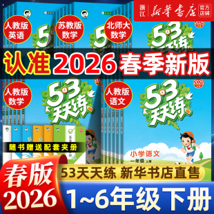 2026春53天天练人教版 小学暑假一课一练测试卷小儿郎五三练习册 一年级二三四五六年级上下册语文数学英语全套同步训练北师大苏教版