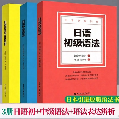 日语初级语法中级语法+语法与表达辨析日语原版引进N1N2N3N4N5同步语法阅读资料书 市川保子著 日语会话例句语法基础知识华东理工