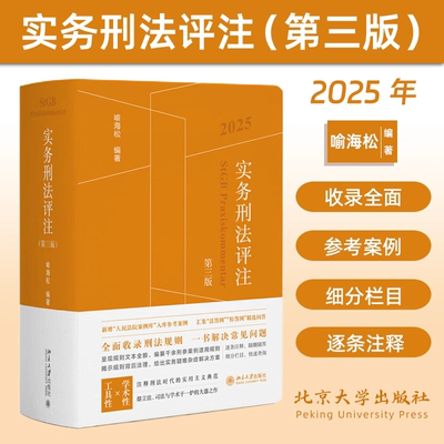 实务刑法评注（第三版）2025 新增人民法院案例库入库参考案例 汇集法答网检答网精选问答（有防伪贴）北京大学出版社