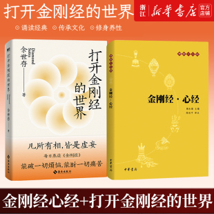 【套装2册】正版包邮 打开金刚经的世界+金刚经 心经 体悟助无数人走出人生困局的智慧之源 中国佛教知识读物 余世存2024年新作