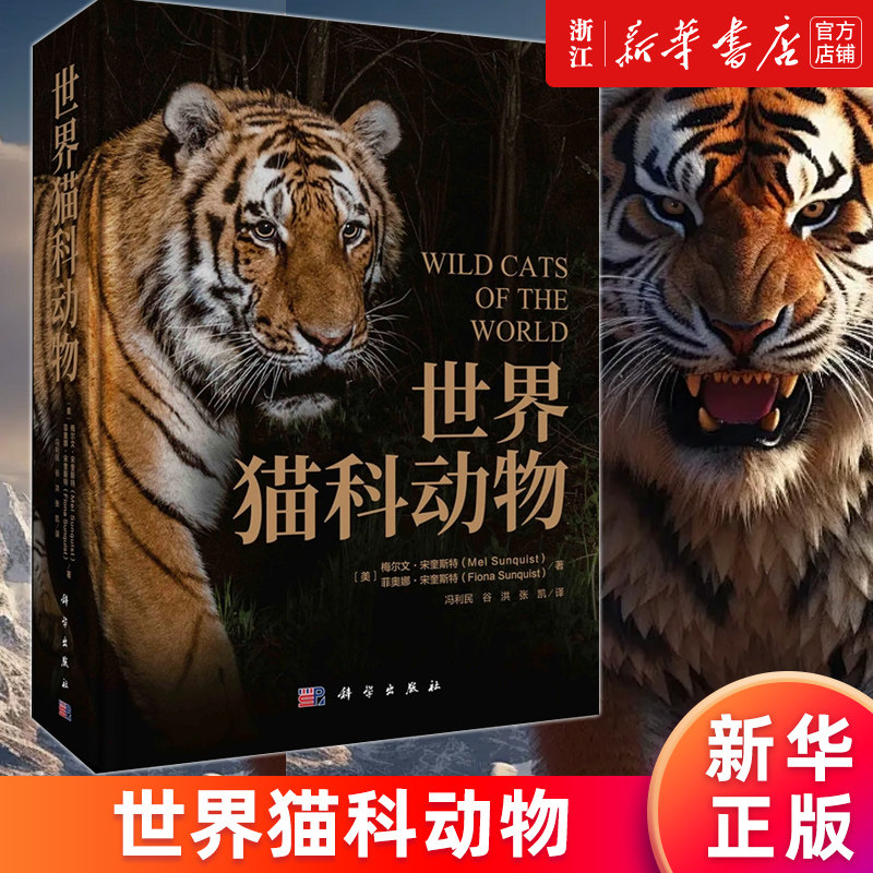【新华书店旗舰店官网】世界猫科动物 珍惜野生哺乳动物猫科动物种类大全生物图鉴书籍神秘野生动物大猫咪图书集 正版书籍