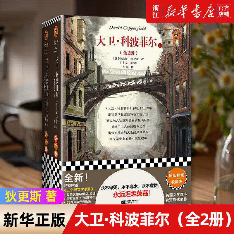 大卫·科波菲尔（全2册）永不卑贱 永不麻木 永不虚伪 永远坦坦荡荡 狄更斯 外国小说 自传性 成长小说 不妥协 插图版 - 实物图
