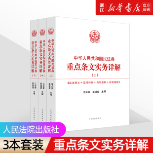 中华人民共和国民法典重点条文实务详解 上中下册 人民法院出版 法律书籍 3本套装 社 普法书 新华书店