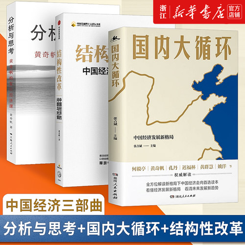 【套装3册】国内大循环+分析与思考+结构性改革 共3册 黄奇帆的复旦经济课解读中国经济改革基础货币 新华书店旗舰店官网 正版书