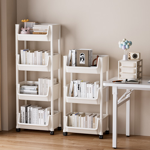 可移动书架置物架简易