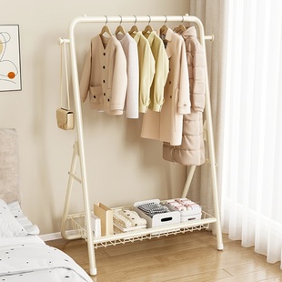 衣帽架落地家用挂衣架收纳架可折叠室内晾衣架卧室简易挂衣服架子