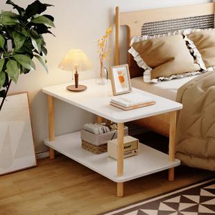 沙发旁置物架边柜侧边柜小方桌客厅家用茶几卧室床头桌出租屋花架