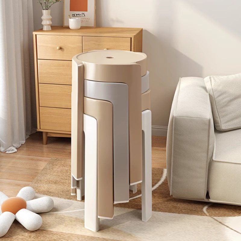 加厚塑料凳子家用圆凳餐桌备用可叠放结实耐用胶凳风车凳商用板凳