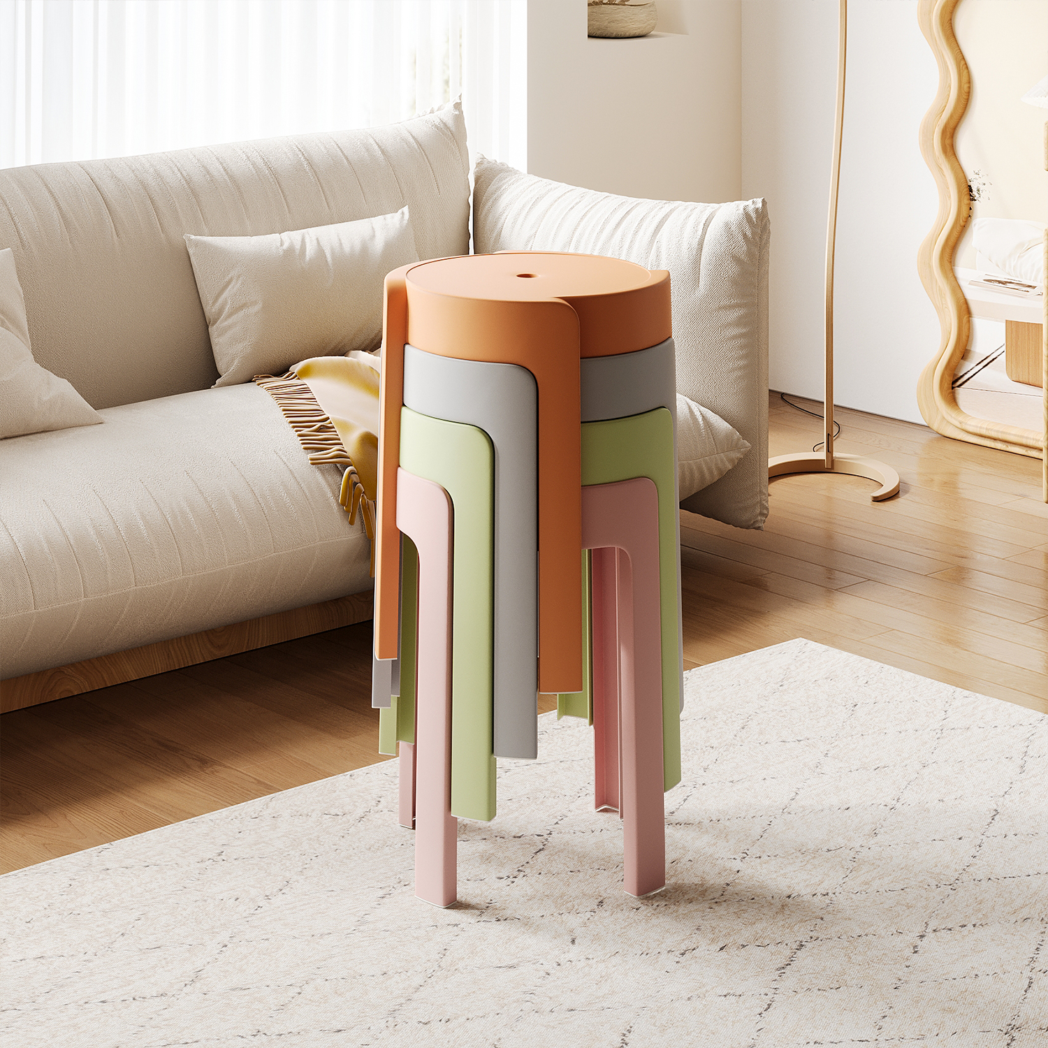 家用塑料简约旋风凳博卡青年