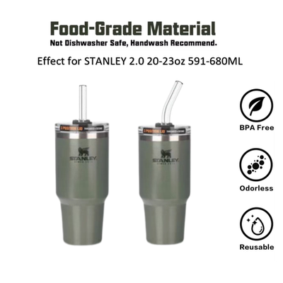 STANLEY2代玻璃不锈钢吸管杯