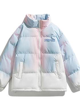 棉服pepsi百事2024新款情侣立领