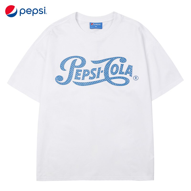 pepsi百事短袖男女同款T恤夏季新款国潮男女装宽松休闲运动上衣潮