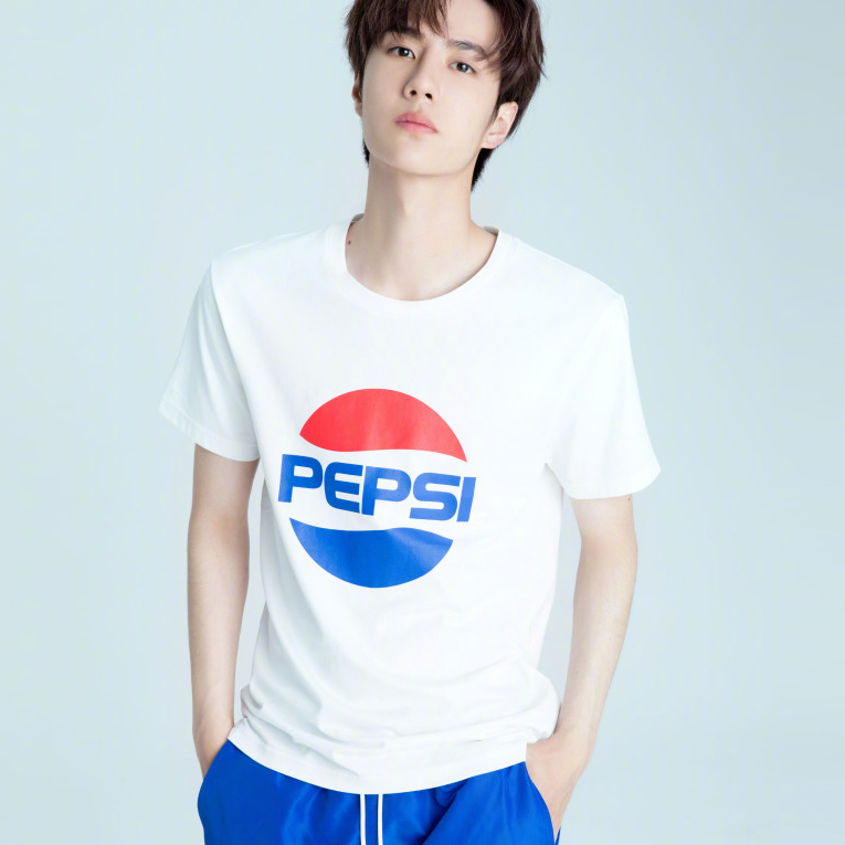 2026pepsi百事冰感休闲短袖t恤情侣宽松黑色男生半袖潮牌明星同款