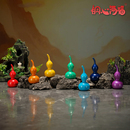 家居装 工位铜摆件 饰工艺品礼盒挂件重阳礼物 七彩葫芦 铜摆件