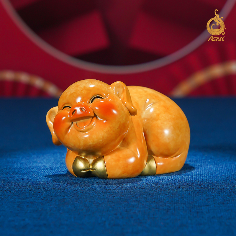 全铜猪摆件《祝贺》家居工艺品