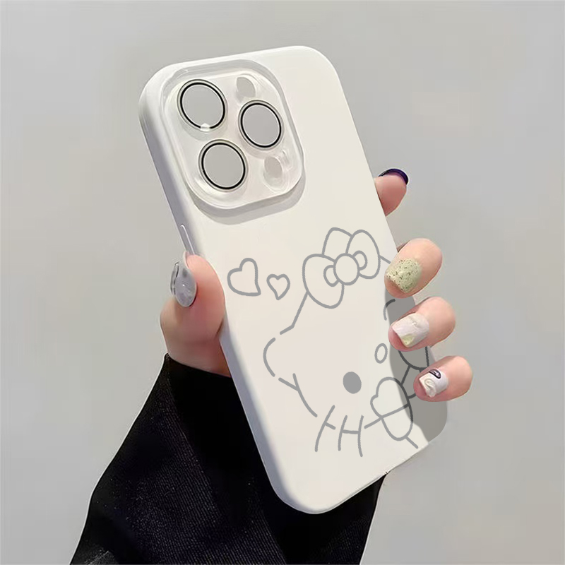 苹果iPhone液态硅胶卡通保护壳