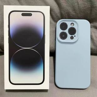 远峰蓝适用苹果16Promax手机壳iPhone15Promax液态硅胶14pro新款高级13简约纯色12情侣男女11防摔plus保护套