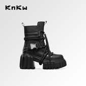 厚底短靴酷飒靴子 2025冬新款 安崎同款 knkw太空漫步马丁靴女款