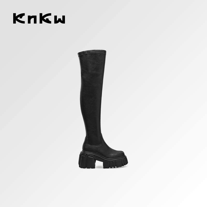 甜酷长筒靴2025新款小众过膝长靴