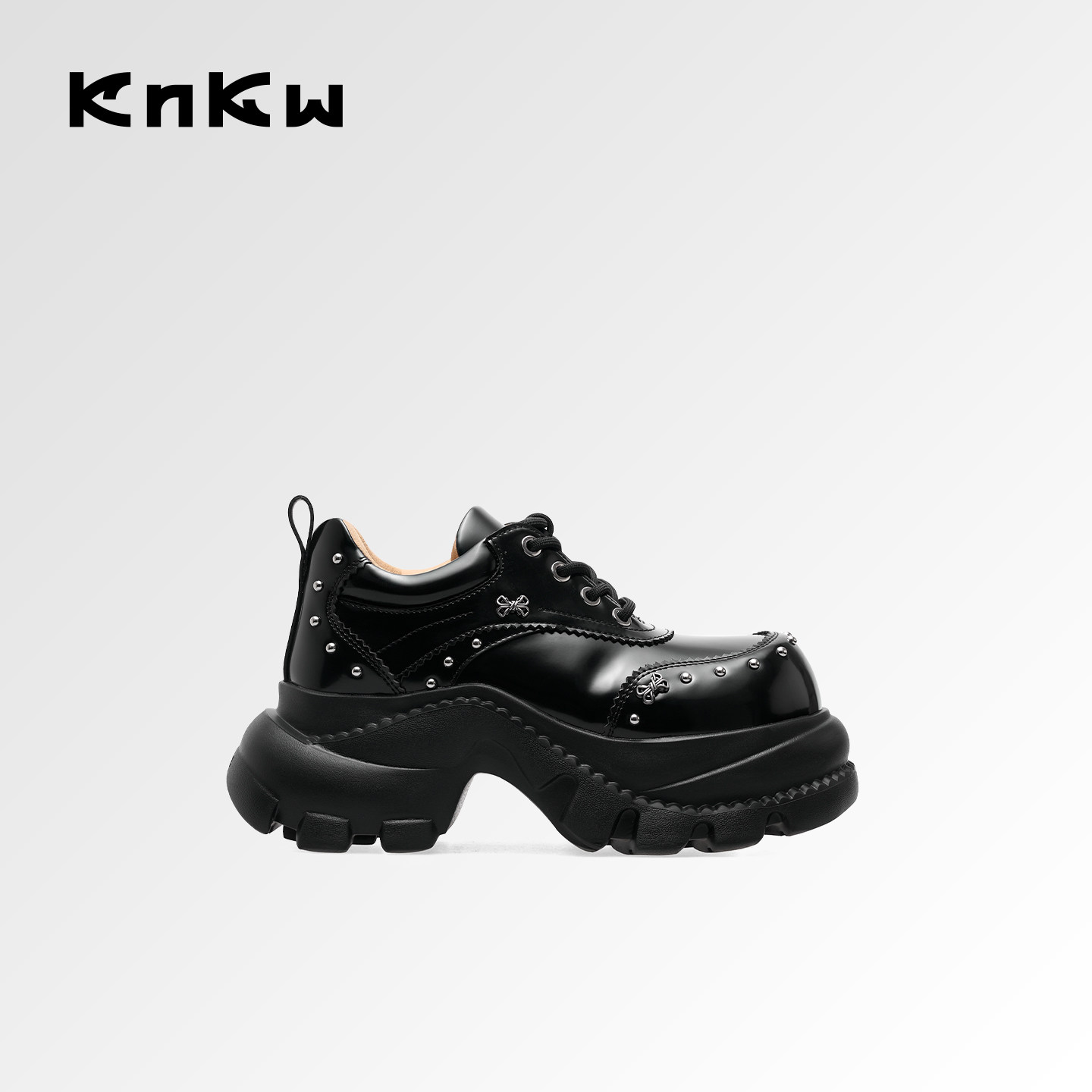 knkw春季新款甜酷百搭小皮鞋