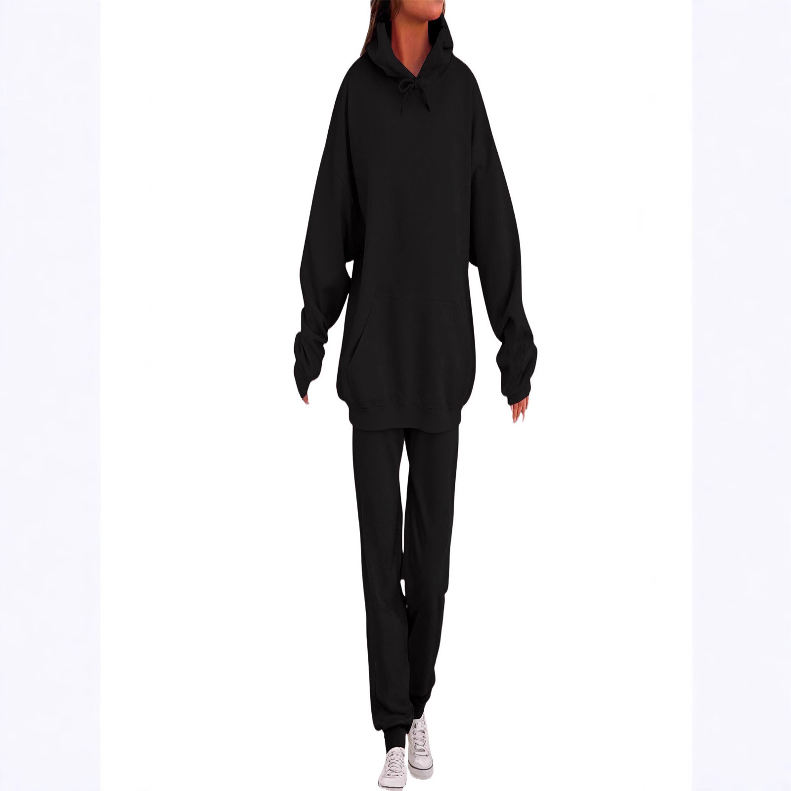 Women's hooded sweatshirt two-piece set女卫衣套装连帽两件套