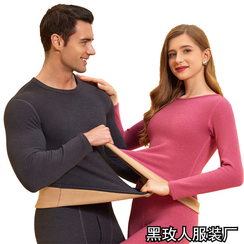 Men's/Women's Thick Velvet Thermal Underwear Set男女保暖内衣