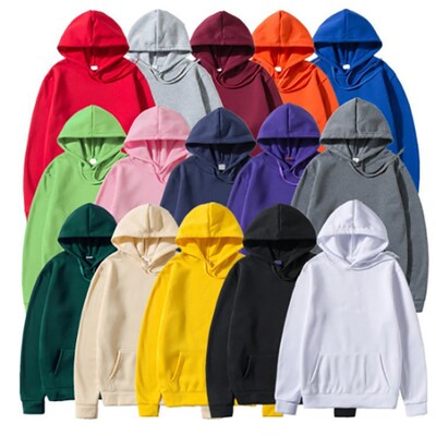 Solid color hooded sweatshirt for men/women连帽卫衣男女休闲