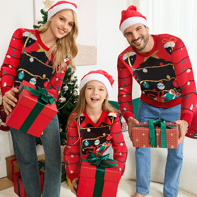 Couple Christmas tree loose pullover sweater情侣圣诞套头毛衣