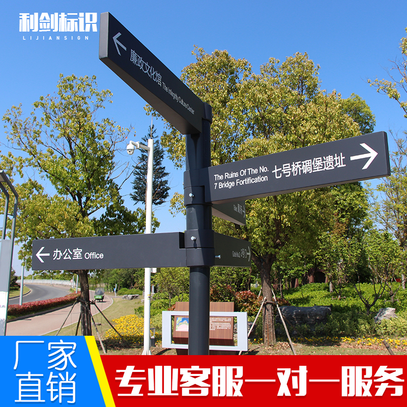 景区指示牌引路牌指引牌导向牌公园小区户外立式户外导向牌