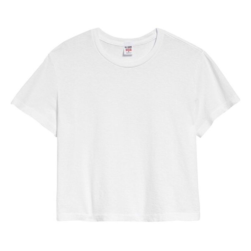 RE/DONE 1950s经典Hanes合作明星街拍百搭柔软舒适宽松短款T恤tee