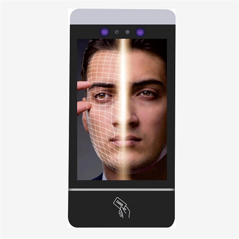 动态人脸指纹密码刷卡多功能门禁考勤一体机金属人脸联网门禁系统