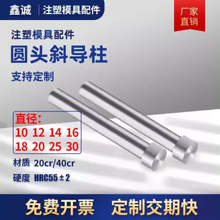 塑料模具配件圆头斜导柱加硬欧标滑块导向柱削边方扁精密斜导柱