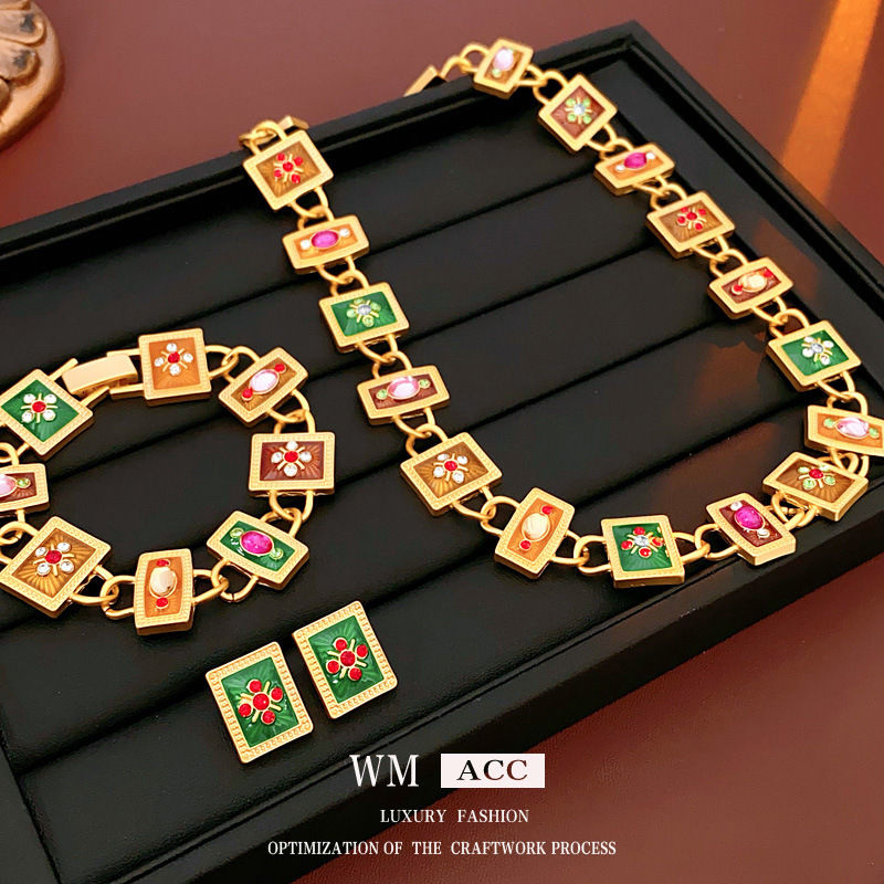 中古vintage首饰套装小众轻奢