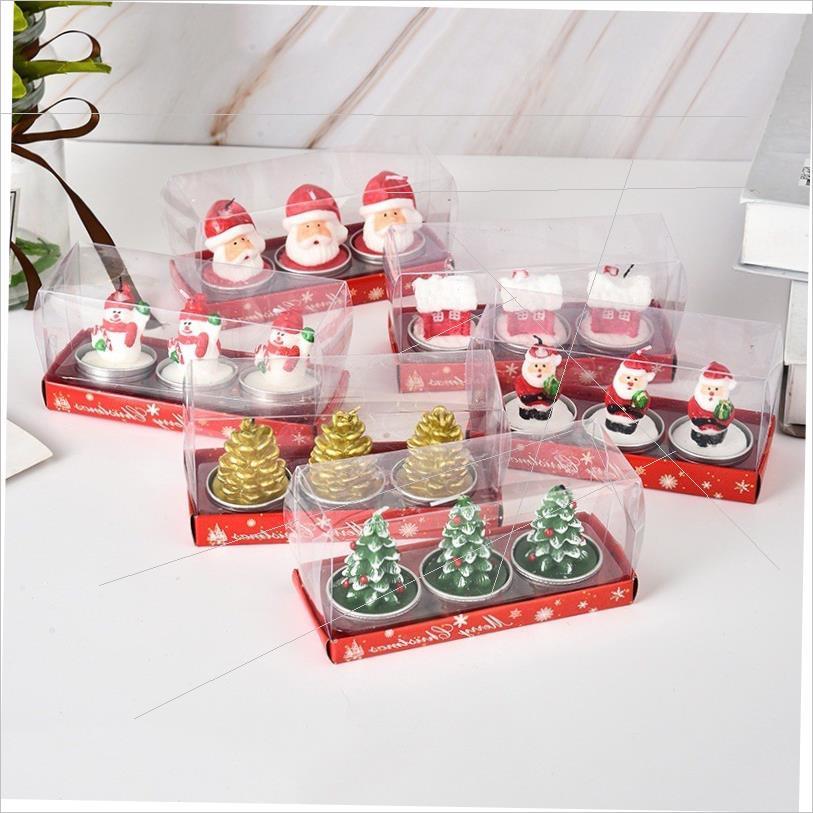 Christmas candle painting decorated Christmas props