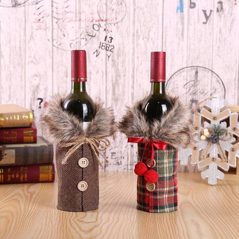 Christmas decoration wine tasting bottle set